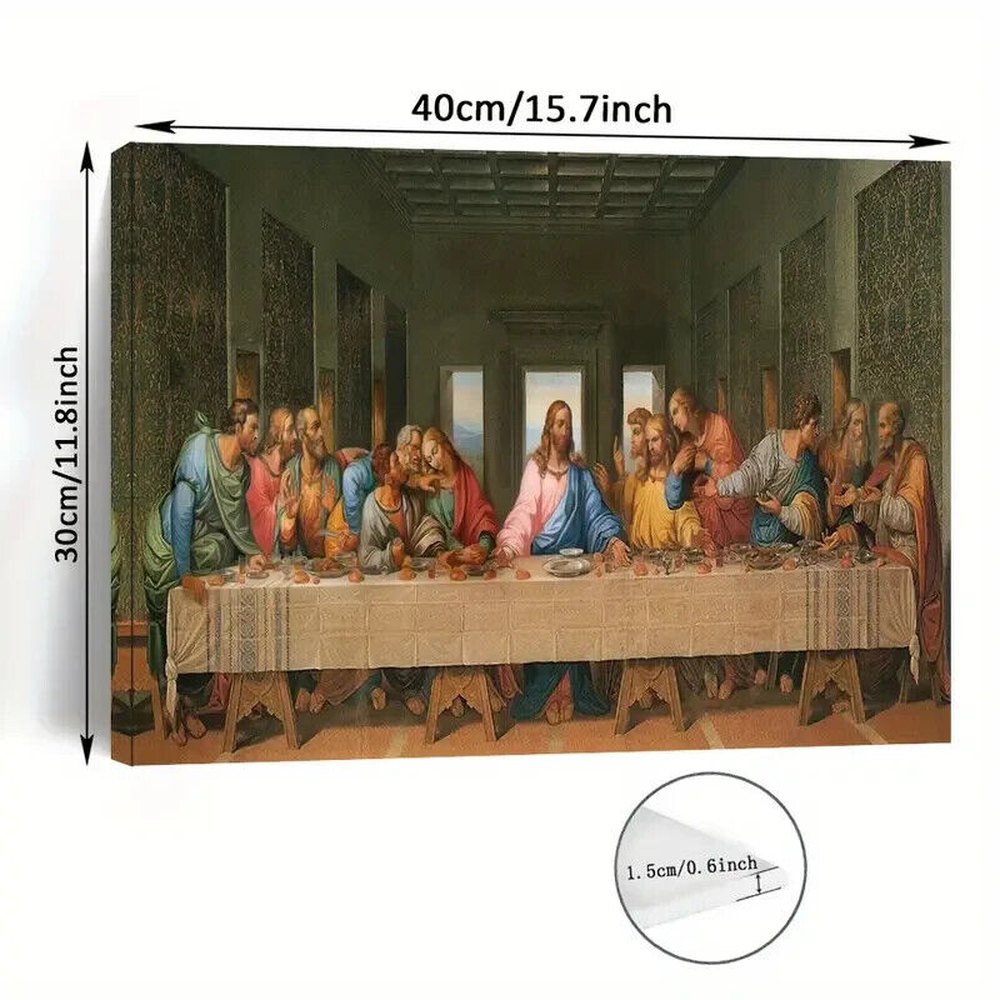 The Last Supper Canvas Print Framed 11.8" x 15.7" Wall Art NEW! Home & Garden:Home Décor:Posters & Prints Style Your Walls